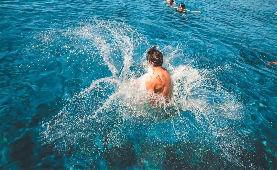 Split: Blue Lagoon and 3 Islands Speedboat Tour - Borkko Beach Bar: pine trees, drinks, and a relaxed start