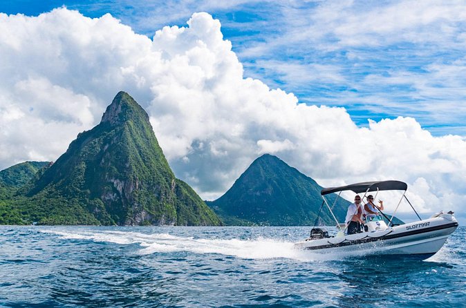 St. Lucia Speedboat and Power Snorkel From Castries - A slow look at Marigot Bay