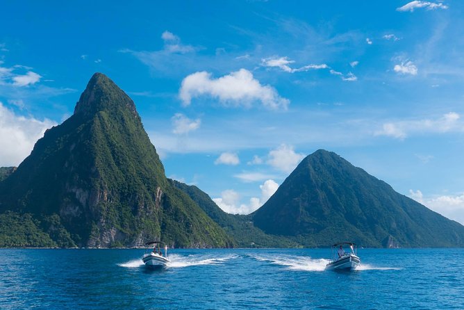 St. Lucia Speedboat and Power Snorkel From Castries - Power snorkeling over a protected reef