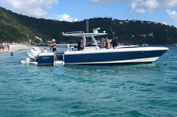 St Thomas Full-Day Boat Rental 37' Intrepid Powerboat - The Baths, Jost Van Dyke, and British Virgin Islands plans