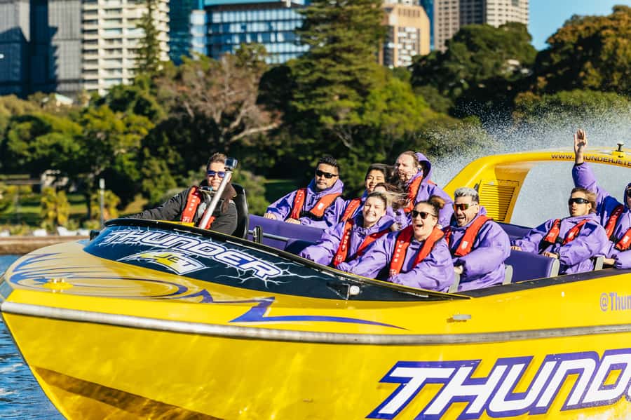 Sydney Harbour: Thunder Thrill Jet Boat Ride - Heading toward Sydney Heads at full speed