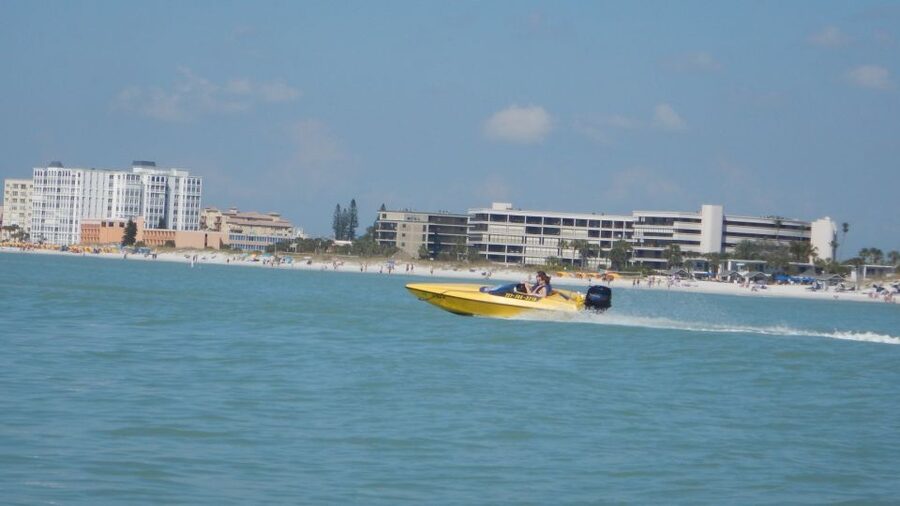 Tampa Bay 2-Hour Speedboat Adventure - Leaving Tampa Bay under instruction