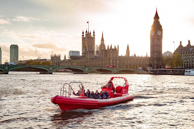 Thames Rockets Sunset London Speedboat Experience - Canary Wharf, London’s tallest building, and the Docklands