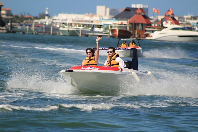 The most Intrepid Speedboat Adventure in Cancun Snorkel included - Driving through Laguna Nichupté’s mangrove canals