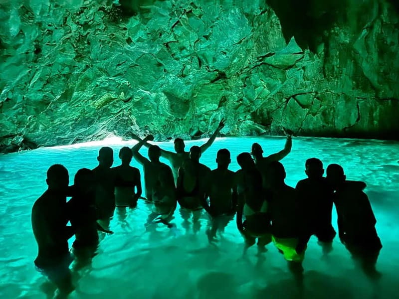 Vlora: Blue Cave and Grama Bay Full-Day Speedboat Tour - Englishman Bay is made for a quiet swim