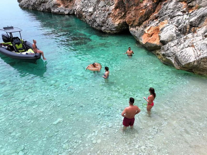 Vlora: Grama Bay and Blue Cave Speedboat Tour Adventure - Haxhi Ali Cave is the day’s dramatic centerpiece