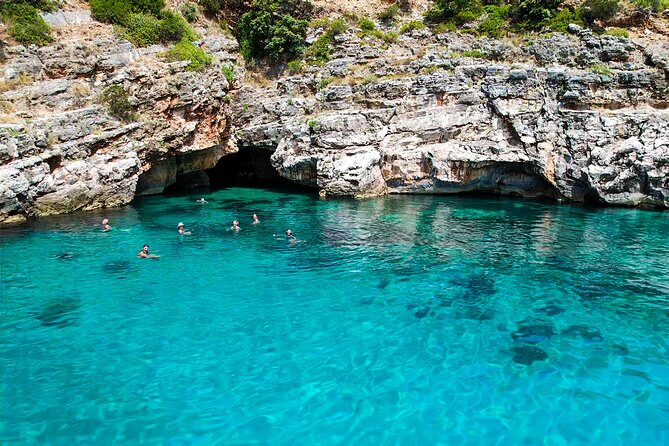 Vlore: Dafina Bay and Haxhi Ali Cave Private Speedboat Tour - St. Vasil Bay gives you room to settle in