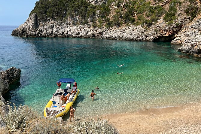 Vlore: Dafina Bay and Haxhi Ali Cave Private Speedboat Tour - Haxhi Ali Cave, the first watery stop