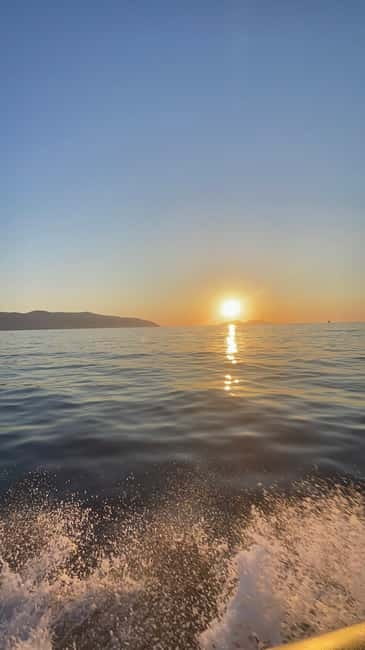 Vlore: Golden Hour Speedboat Sunset Experience - Government Villas Beach and the coastal coves