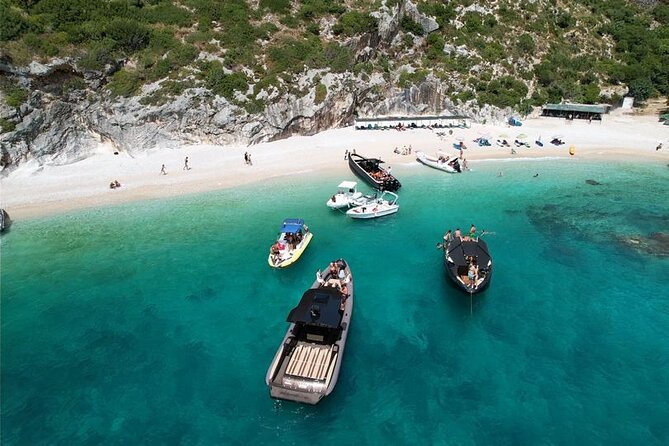 Vlore Private Boat Tour Blue Cave & Grama Bay Adventure - Haxhi Ali Cave starts the day with a swim