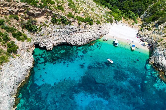Vlore Private Boat Tour Blue Cave & Grama Bay Adventure - Church Cave closes the coastal route