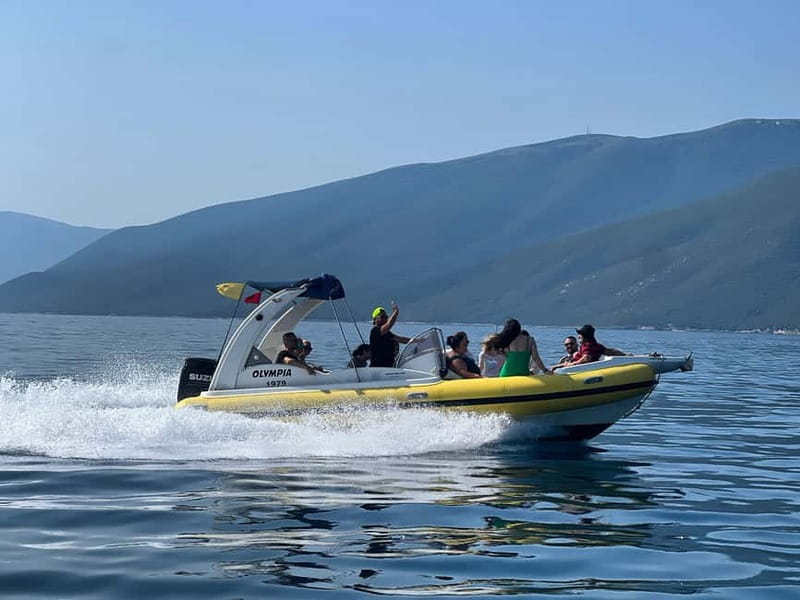 Vlore: Sazan Island & Haxhi Ali Cave Speedboat Guided Tour - Starting at Olympia Tiki Bar in Vlore