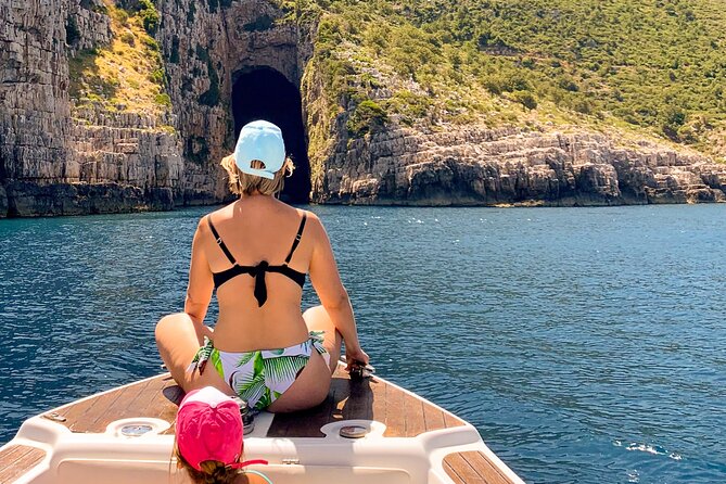 Vlore Speedboat Tour to Haxhi Ali Cave - St. Jani Beach and old military remains