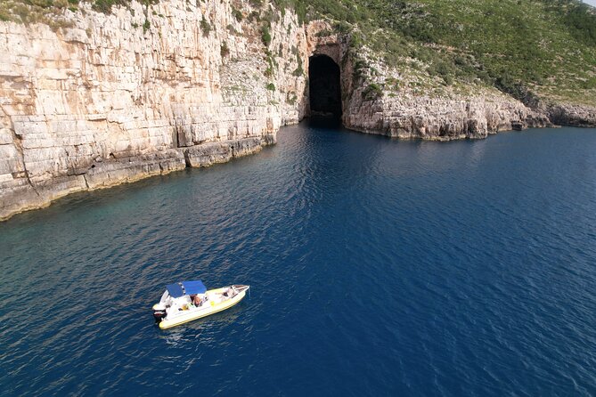 Vlore Speedboat Tour to Sazan Island & Haxhi Ali Cave - Karaburun’s limestone coast from the boat