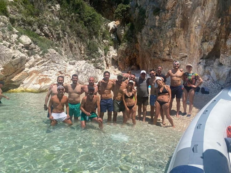 Vlorë: Speedboat Trip to Grama Bay w/ Snorkeling & Swimming - Haxhi Ali Cave: the first swim of the day