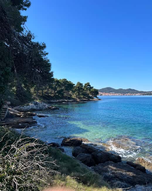 Zadar: 3 Island Speedboat Tour & Blue Bay Swim with Drinks - The first stop: 50 minutes in clear water
